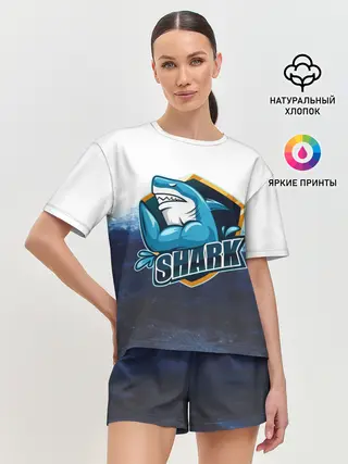 Женская пижама с шортами / Акула