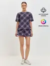 Женская пижама с шортами / Текстура в клетку