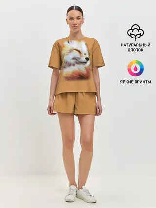 Женская пижама с шортами / Лисичка