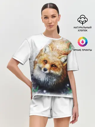 Женская пижама с шортами / Лиса