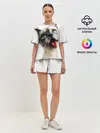 Женская пижама с шортами / Котик