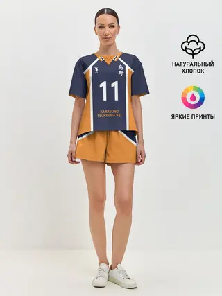 Женская пижама с шортами / KARASUNO 11 | ФОРМА КАРАСУНО