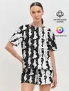 Женская пижама с шортами / MONOKUMA / МОНОКУМА ПАТТЕРН