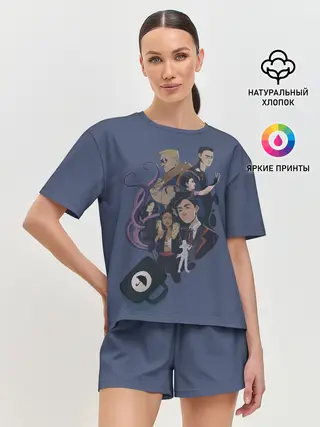 Женская пижама с шортами / Академия вместе