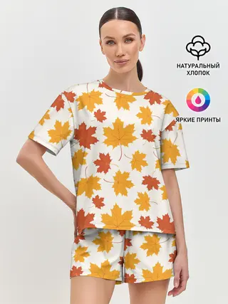 Женская пижама с шортами / Осень / Autumn
