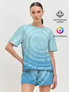 Женская пижама с шортами / Панграмма Спираль Съешь булок