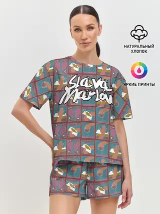 Женская пижама с шортами / SLAVA MARLOW