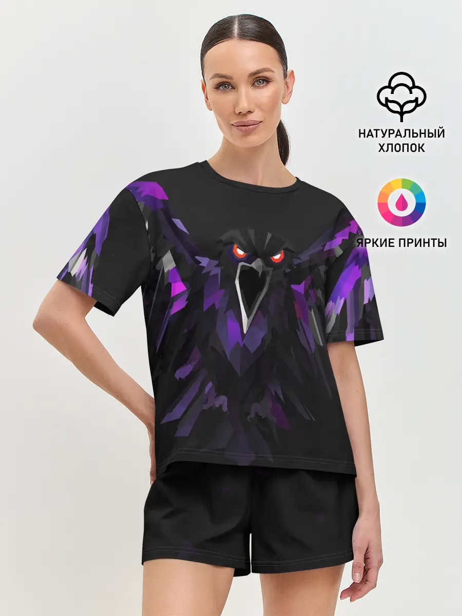 Женская пижама с шортами / Ястреб