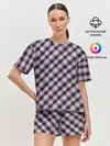 Женская пижама с шортами / Клеточный узор
