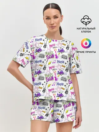 Женская пижама с шортами / Рок