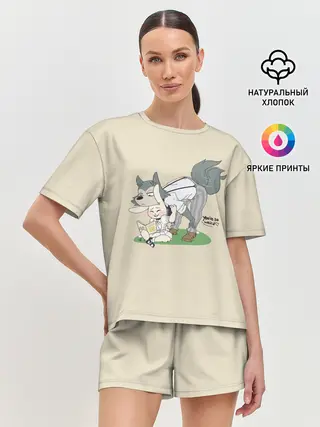 Женская пижама с шортами / Ты очень странный!