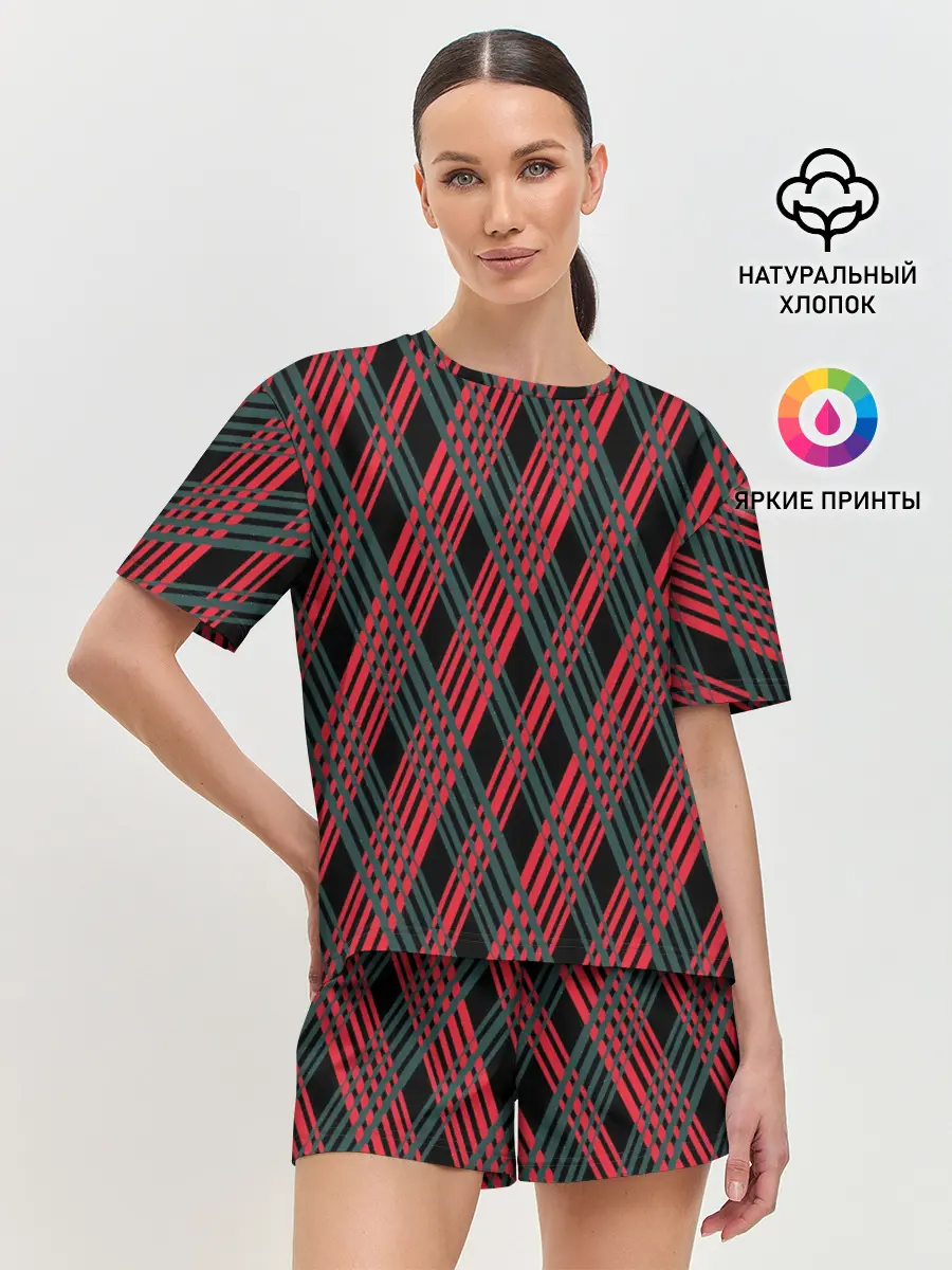 Женская пижама с шортами / Игральные карты
