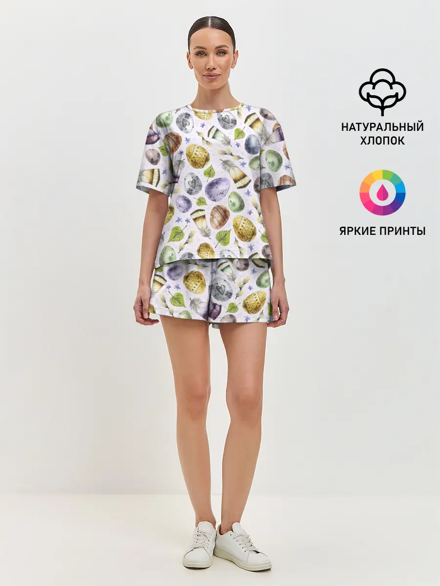 Женская пижама с шортами / Пасха