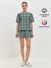 Женская пижама с шортами / Узор в клетку