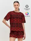 Женская пижама с шортами / Русские народные узоры