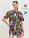 Женская пижама с шортами / Граффити
