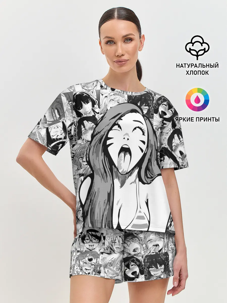 Женская пижама с шортами / Belle Delphine Ahegao