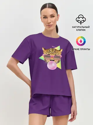 Женская пижама с шортами / Тигр БАБЛ ГАМ
