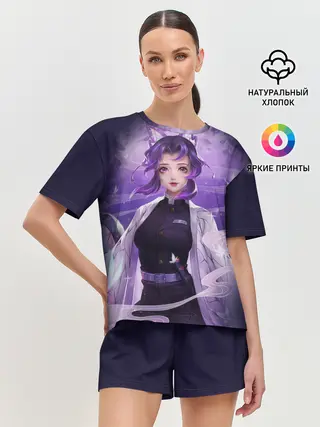 Женская пижама с шортами / КЛИНОК РАССЕКАЮЩИЙ ДЕМОНОВ