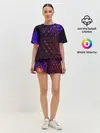 Женская пижама с шортами / Неоновая Текстура
