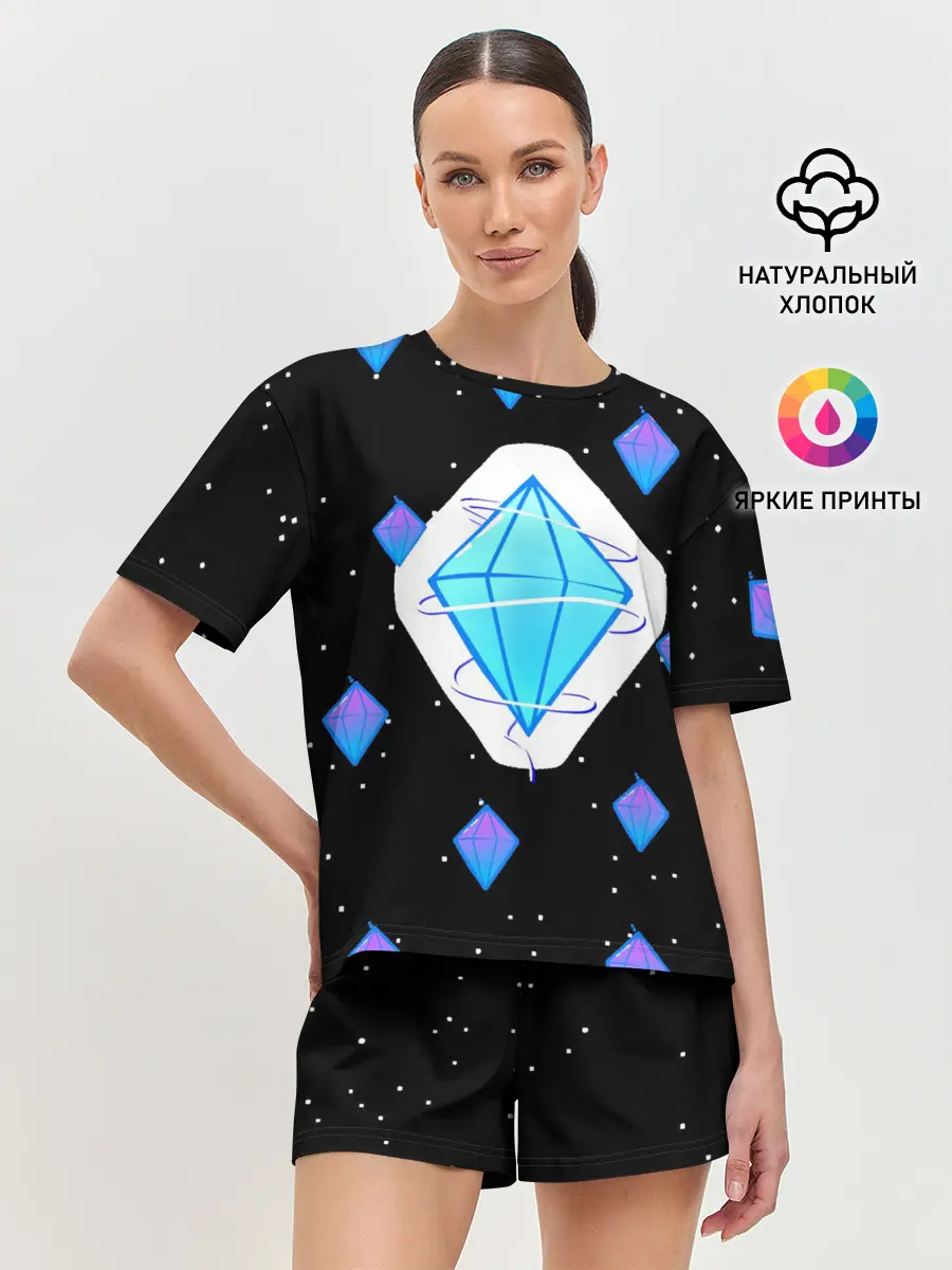 Женская пижама с шортами / Алмаз