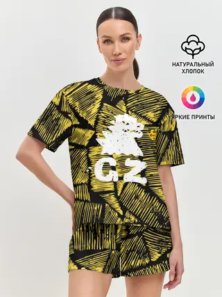 Женская пижама с шортами / годзилла
