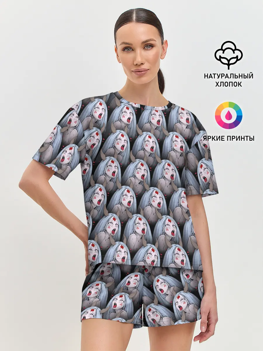 Женская пижама с шортами / Kaguya Ahegao
