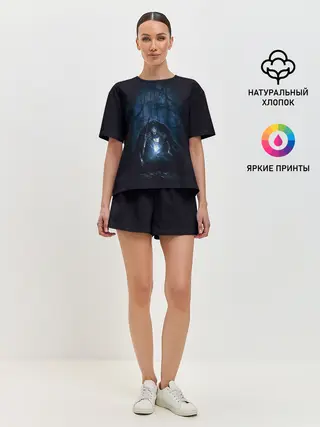 Женская пижама с шортами / Странник в лесу