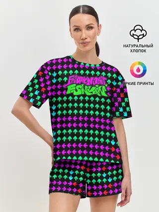 Женская пижама с шортами / Неон Friday Night Funkin