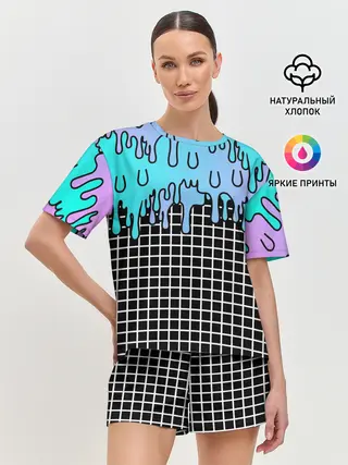 Женская пижама с шортами / Beach MIami