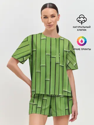 Женская пижама с шортами / Бамбук