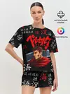 Женская пижама с шортами / Берсерк иероглифы паттерн