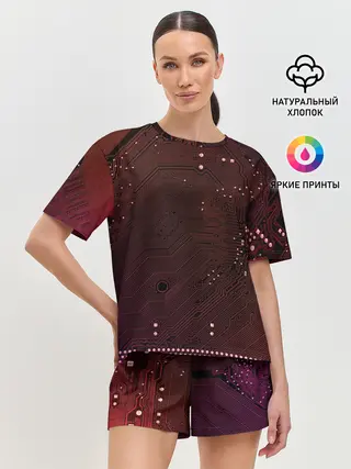 Женская пижама с шортами / МАТЕРИНСКАЯ ПЛАТА