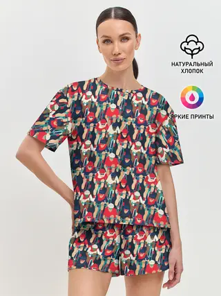 Женская пижама с шортами / Велогонка