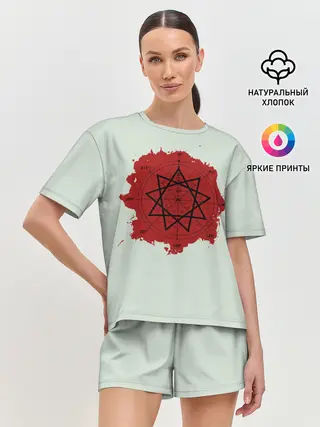 Женская пижама с шортами / Пентаграмма Slipknot