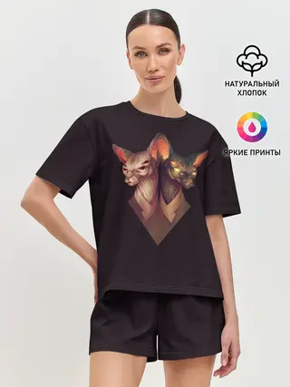 Женская пижама с шортами / Mystical Sphinxes