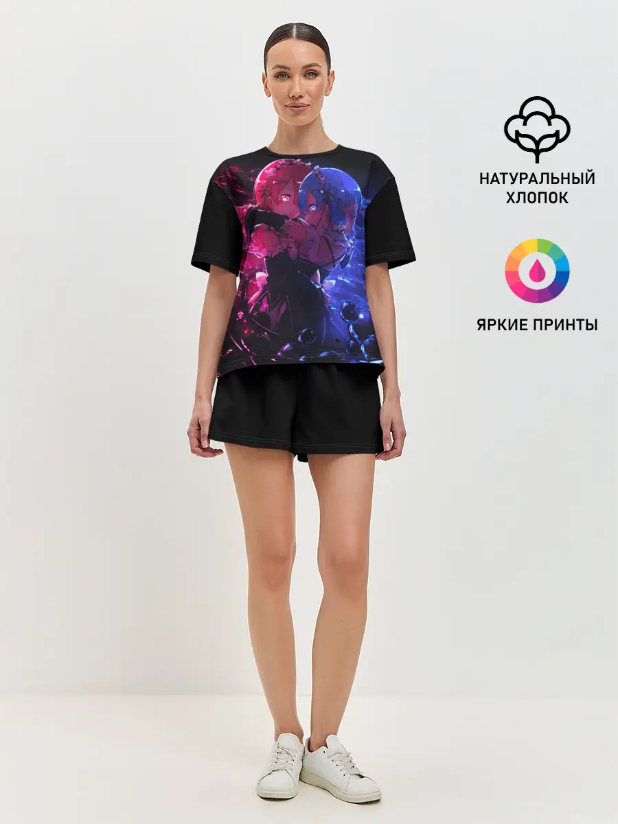 Женская пижама с шортами / Рам и Рем
