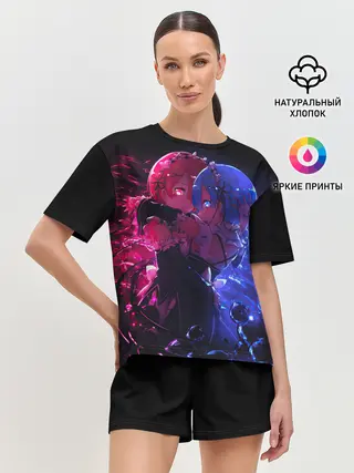 Женская пижама с шортами / Рам и Рем