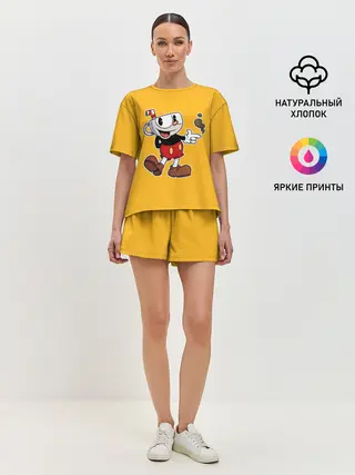 Женская пижама с шортами / CUPHEAD | КАПХЕД