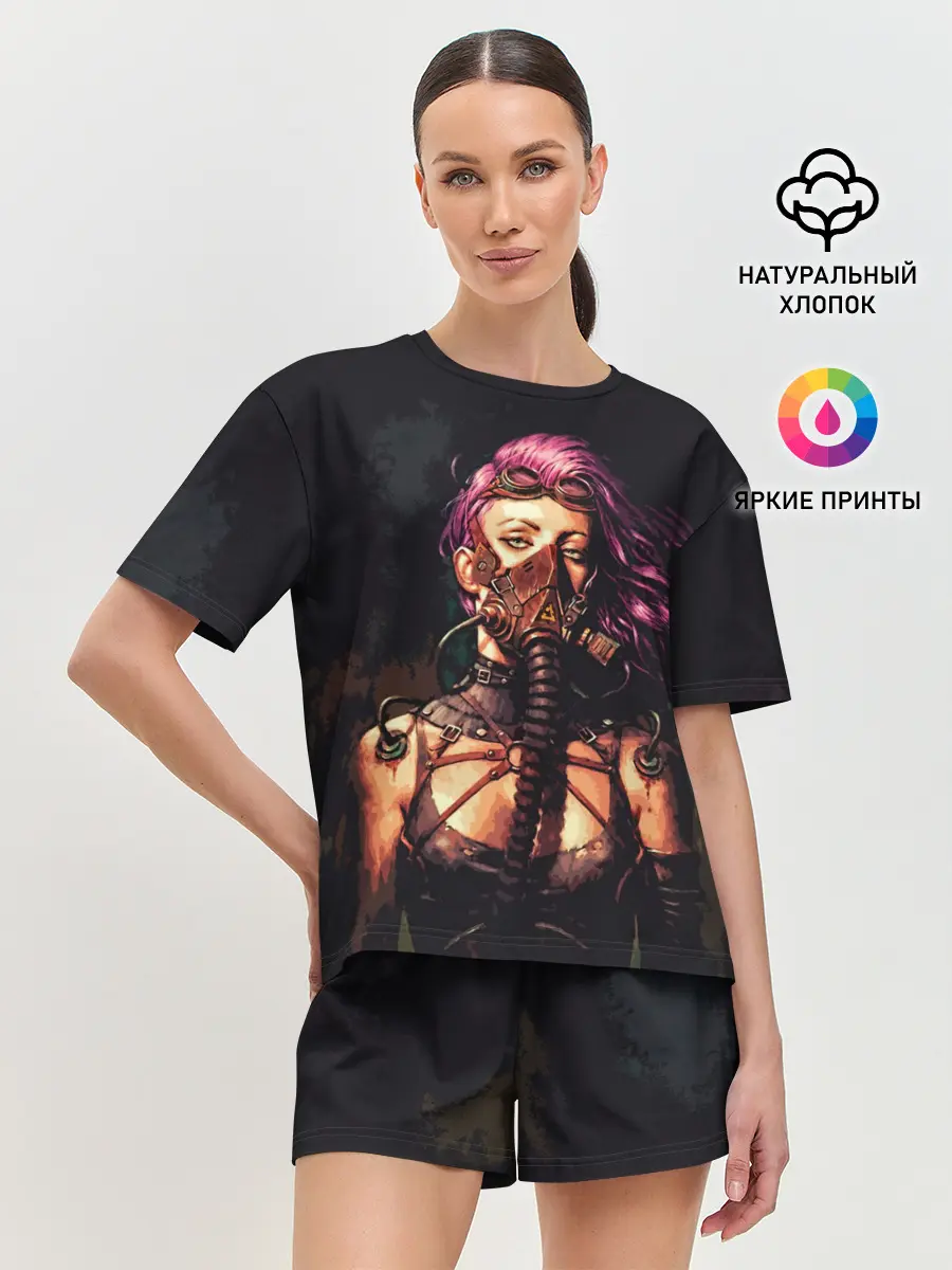 Женская пижама с шортами / Steampunk girl | Стимпанк