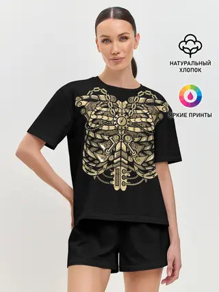 Женская пижама с шортами / ГРУДНАЯ КЛЕТКА | СТИМПАНК