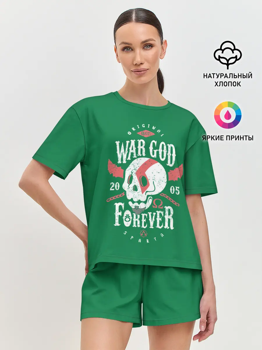 Женская пижама с шортами / War God
