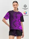 Женская пижама с шортами / Сирень 3D