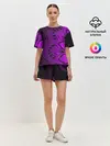 Женская пижама с шортами / Сирень 3D