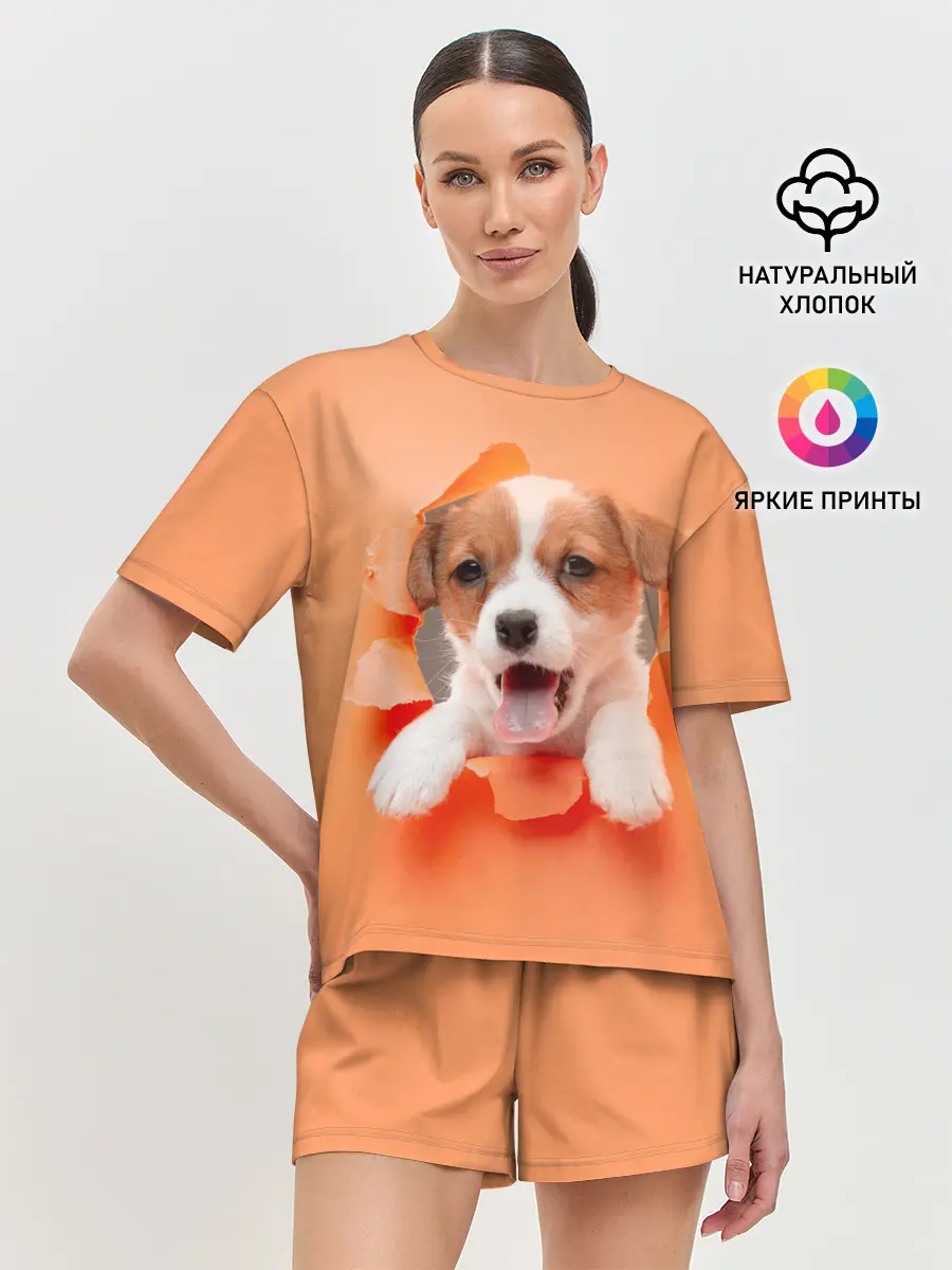 Женская пижама с шортами / Собака