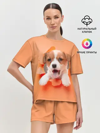 Женская пижама с шортами / Собака