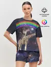 Женская пижама с шортами / Кот на Жирафе