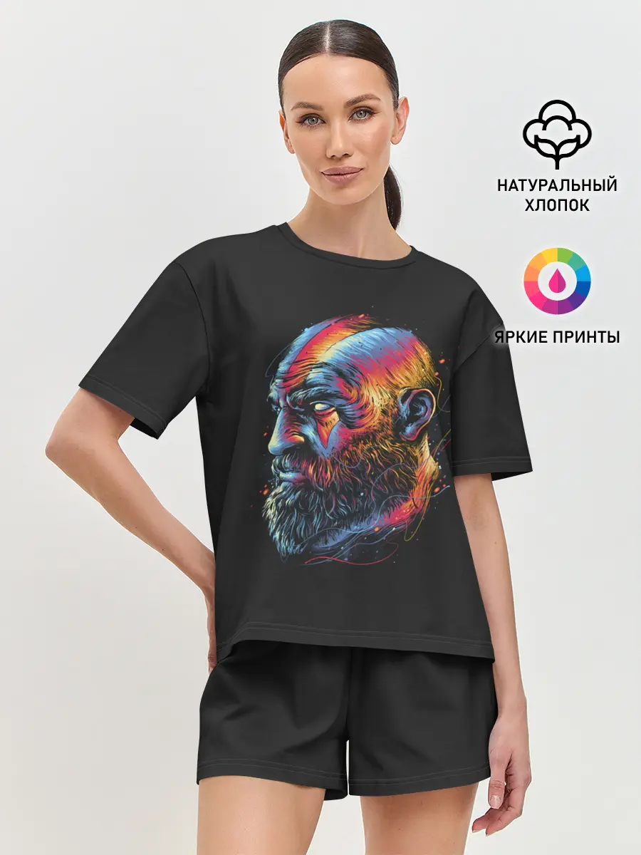 Женская пижама с шортами / Rainbow of war