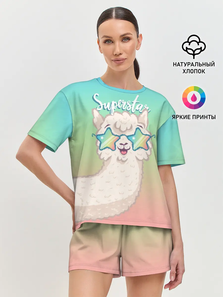 Женская пижама с шортами / SUPERSTAR