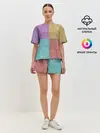 Женская пижама с шортами / Burlap Patchwork